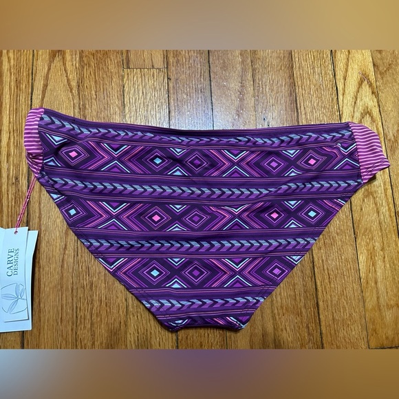 CARVE Designs Women's Bolinas Bottom Pink/Purple SPF 50 Swimsuit Bottoms XL - Picture 6 of 6